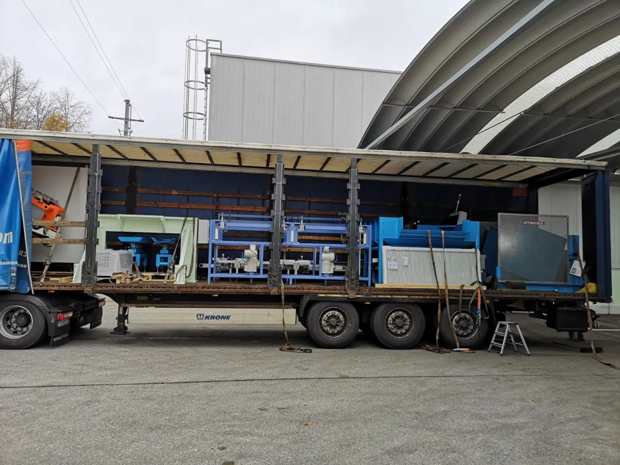 Anlagenteile beim Transport
